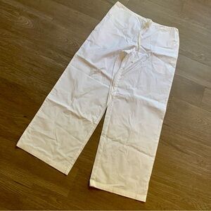 Brand New White SKIMS  Drawstring Wide-Leg Pants